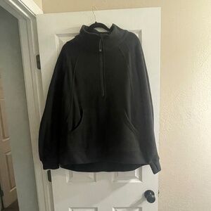 Lululemon Scuba Tumbled Fleece Funnel-Neck Half Zip – XL/XXL, Black, Preloved